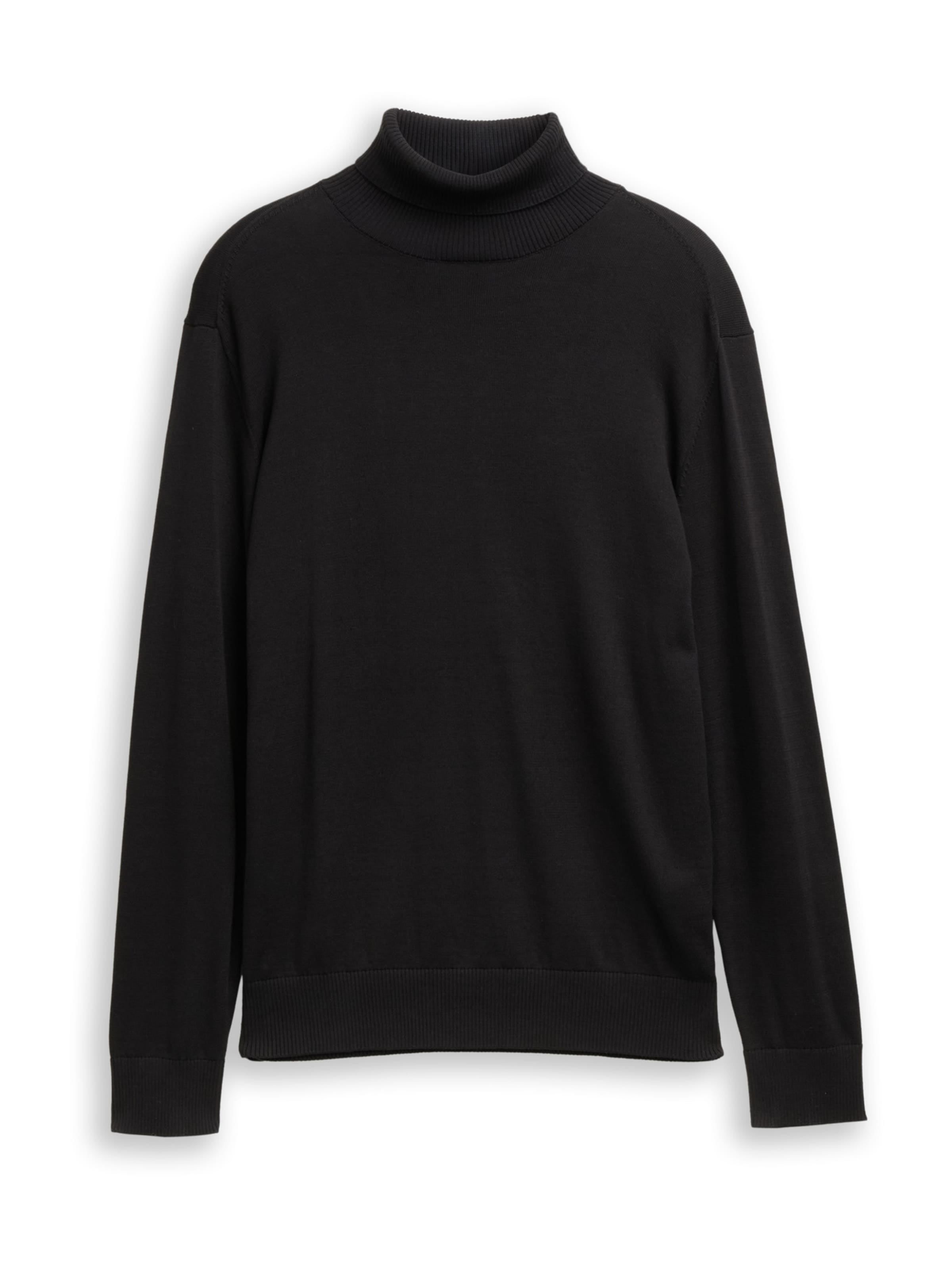 TOM TAILOR DENIM Sweater in Black: front