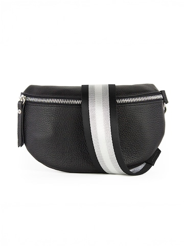 lePelou Gürteltasche 'CHIARA small' in Schwarz: Vorderseite