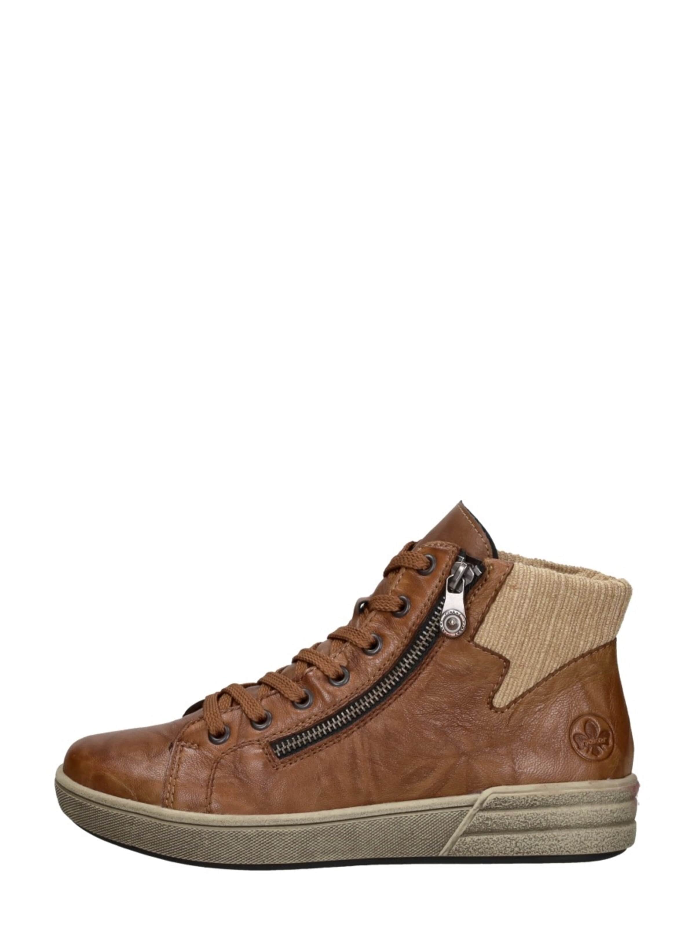 Bottines à lacets 'Veterschoenen Hoog' Rieker en marron : devant