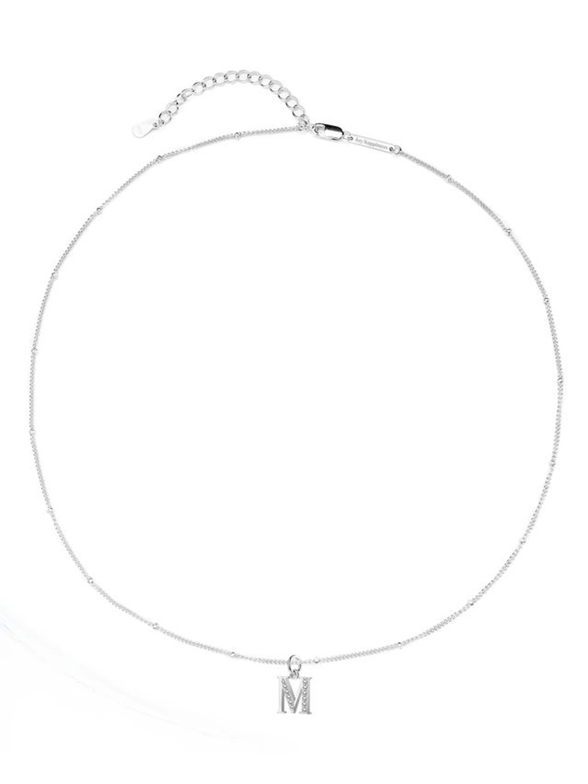 Hey Happiness - Cadena 'Letter M' en plata