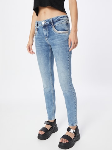 MOS MOSH Slimfit Jeans in Blauw: voorkant