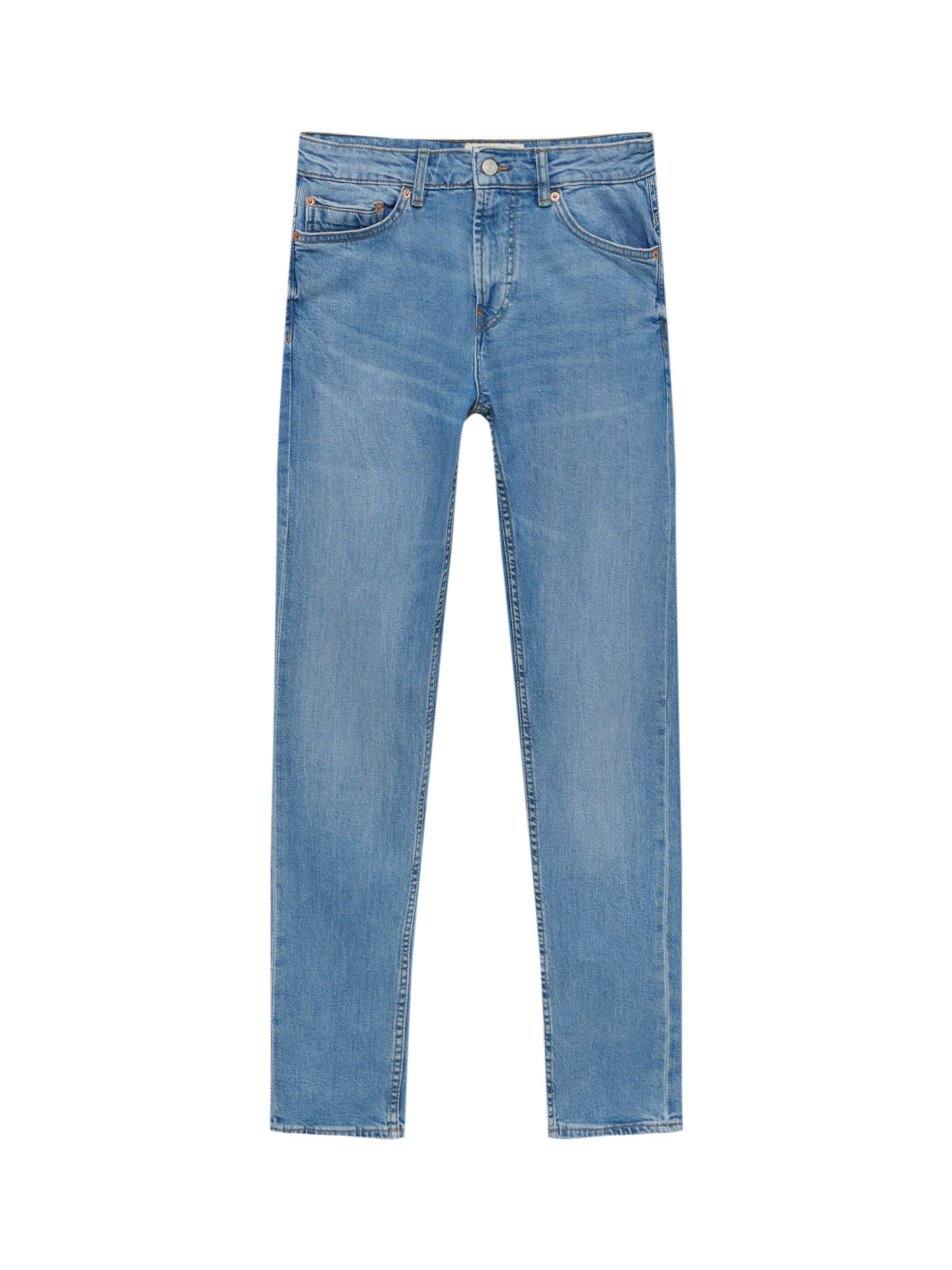 Pull&Bear Regular Jeans in Blau: Vorderseite