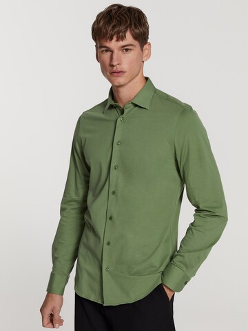 Shiwi Slim fit Overhemd 'Pablo' in Groen: voorkant