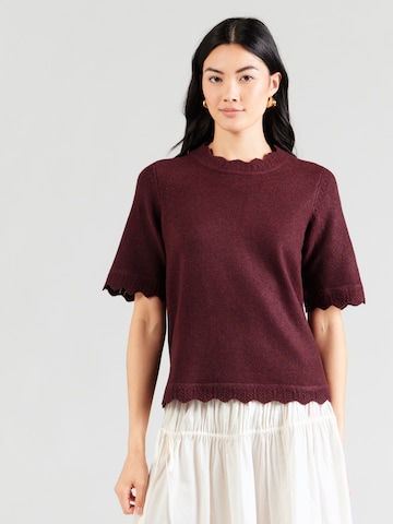 VILA Sweater 'VINikolina' in Red: front