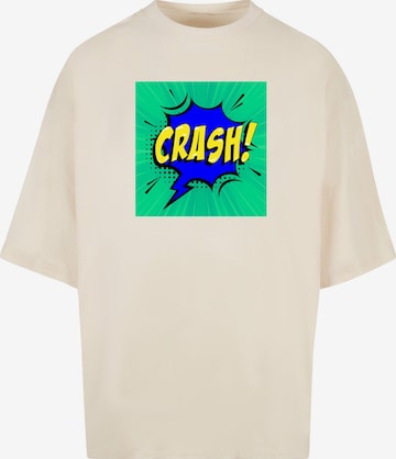 Merchcode Shirt 'Crash Comic' in Wit: voorkant