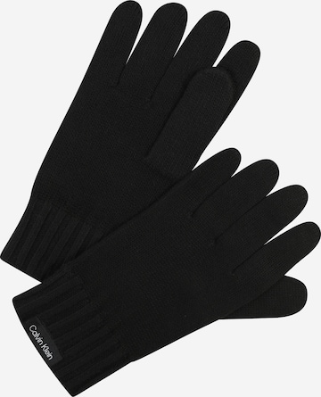 Calvin Klein - Luvas com dedos em preto: frente