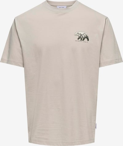 Only & Sons Camiseta 'KEANE' en gris claro / negro, Vista del producto