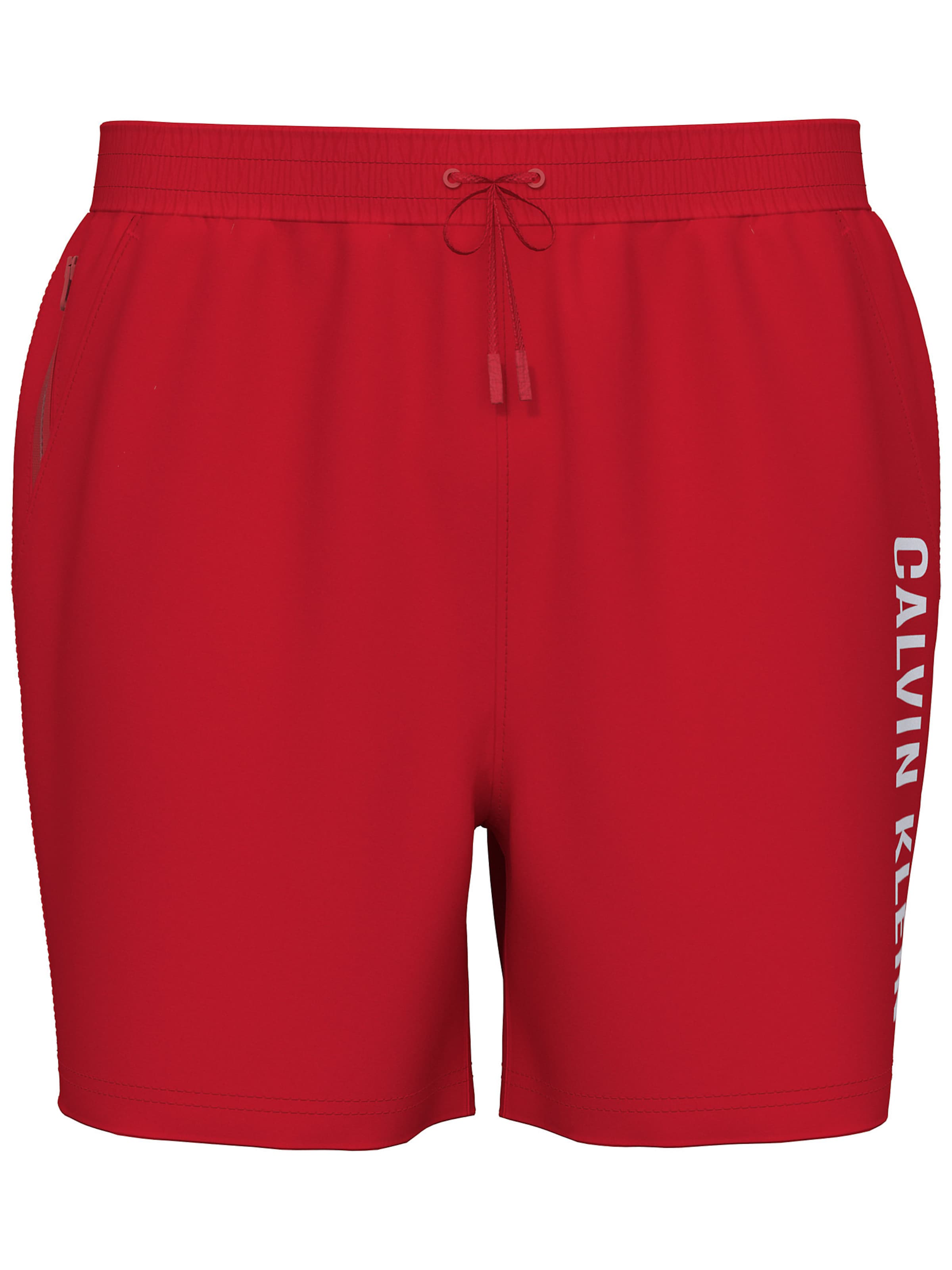 Shorts de bain 'Intense Power' Calvin Klein Swimwear en rouge : devant