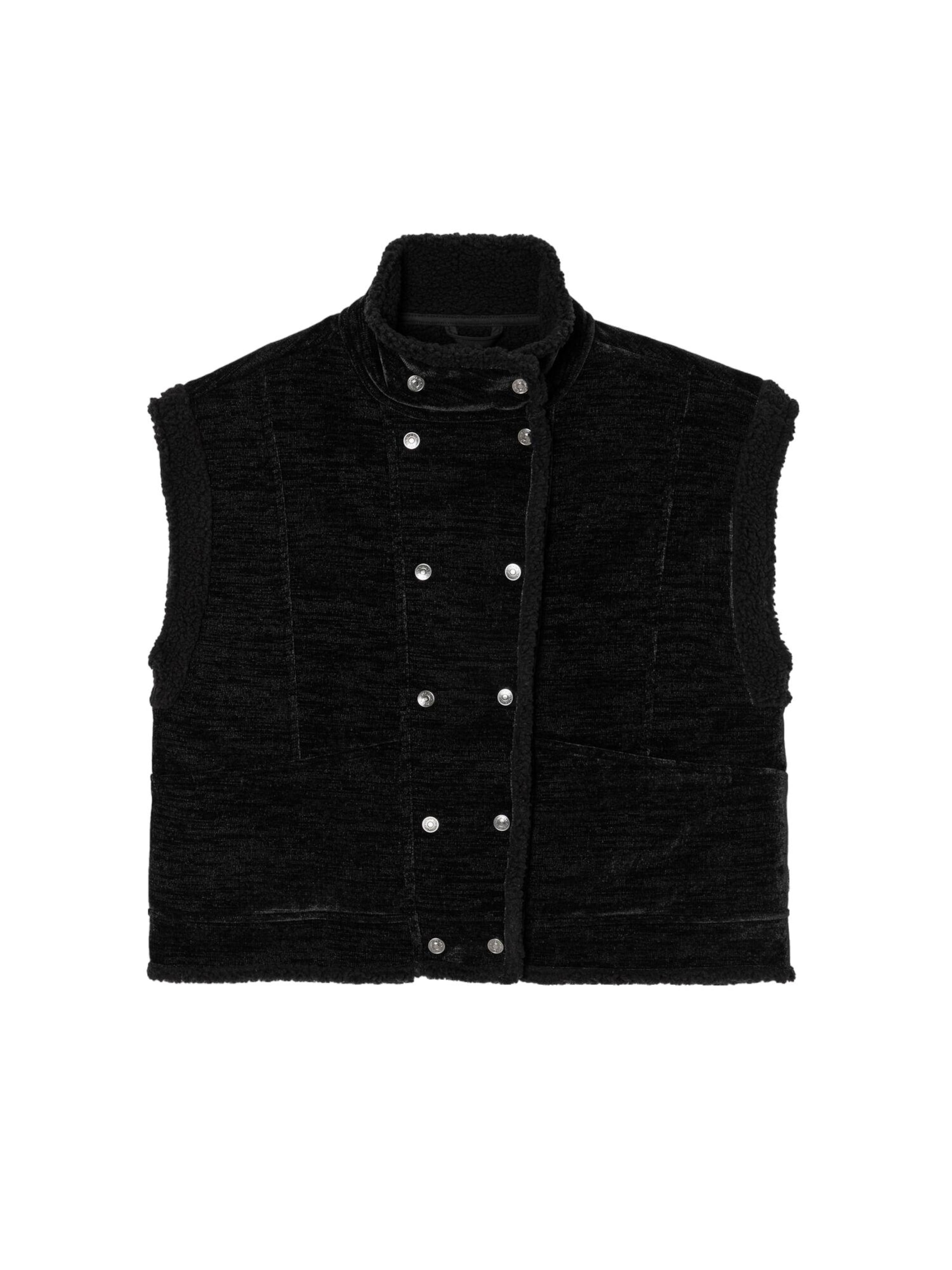 Le Temps Des Cerises Vest 'FUJI' in Black: front