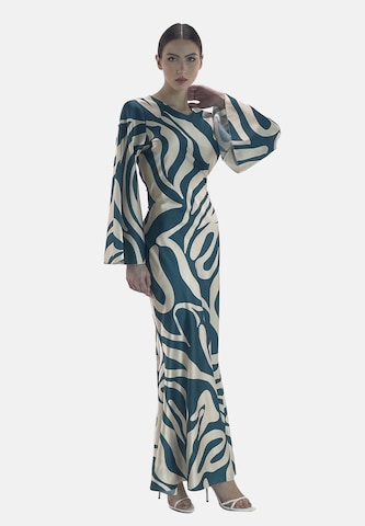 Elara Dress in Green: front