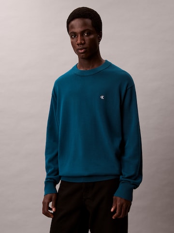 Pull-over Calvin Klein Jeans en vert : devant