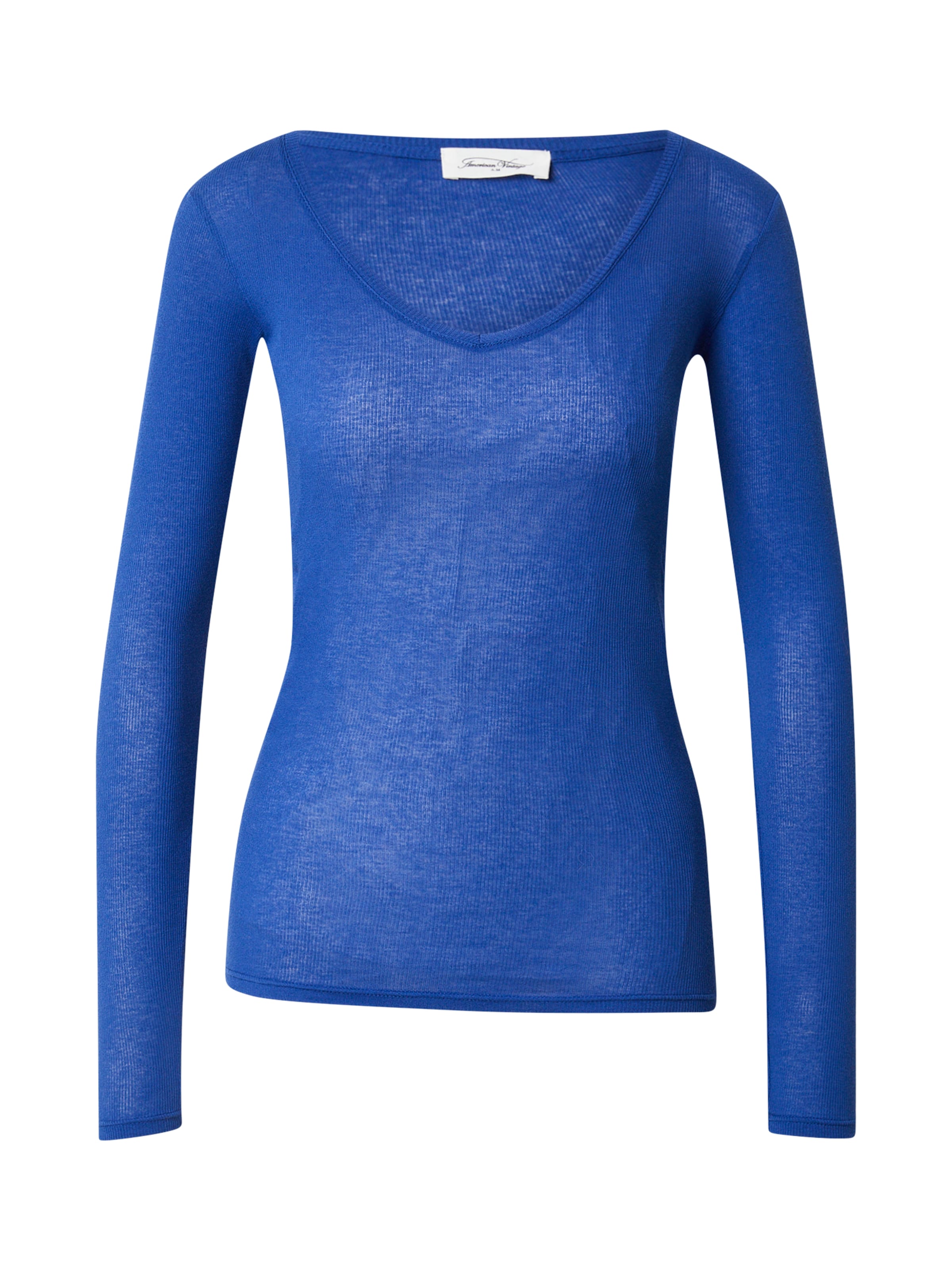 AMERICAN VINTAGE Póló 'MASSACHUSETTS' - kék: elől