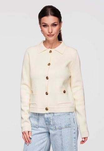 Ombre Strickjacke 'OW-SWCD-0103' in Beige: Vorderseite