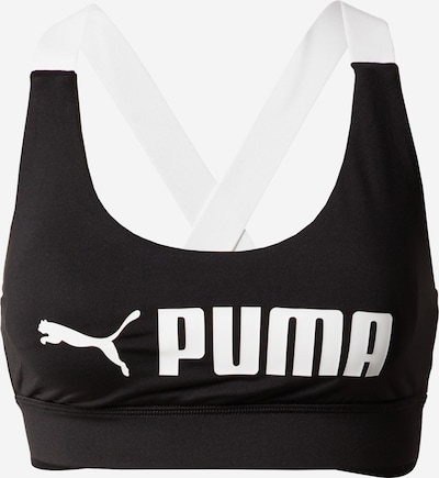 PUMA Soutien-gorge de sport en noir / blanc, Vue avec produit