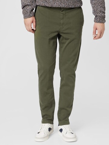 minimum Regular Chino 'DARVIS' in Groen: voorkant