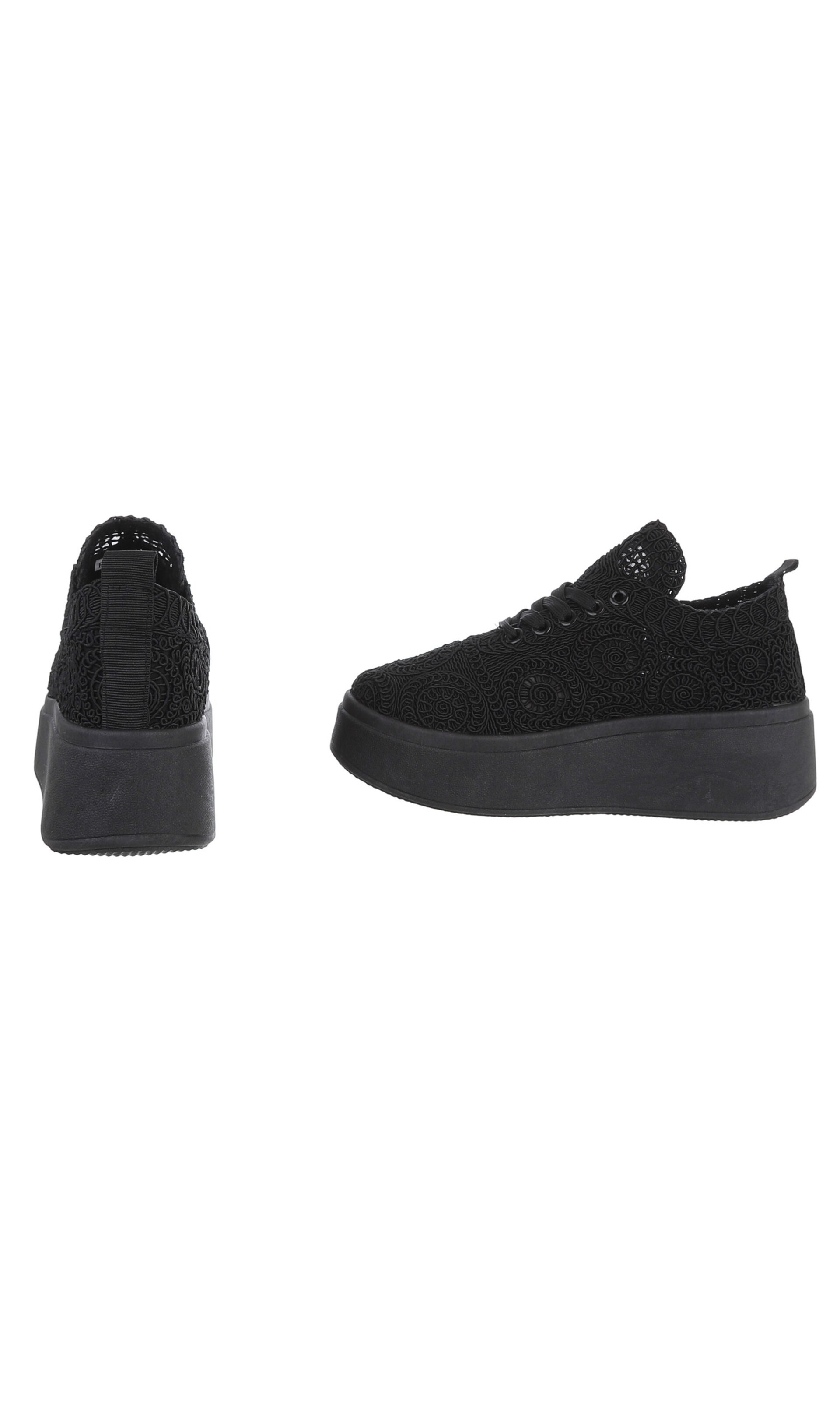 Ital-Design Schnürschuh in Schwarz
