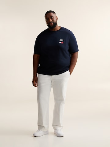 zils TOMMY HILFIGER T-Krekls 'BRAND LOVE': no priekšpuses