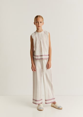 Scalpers Wide leg Pants 'Chloe' in White: front