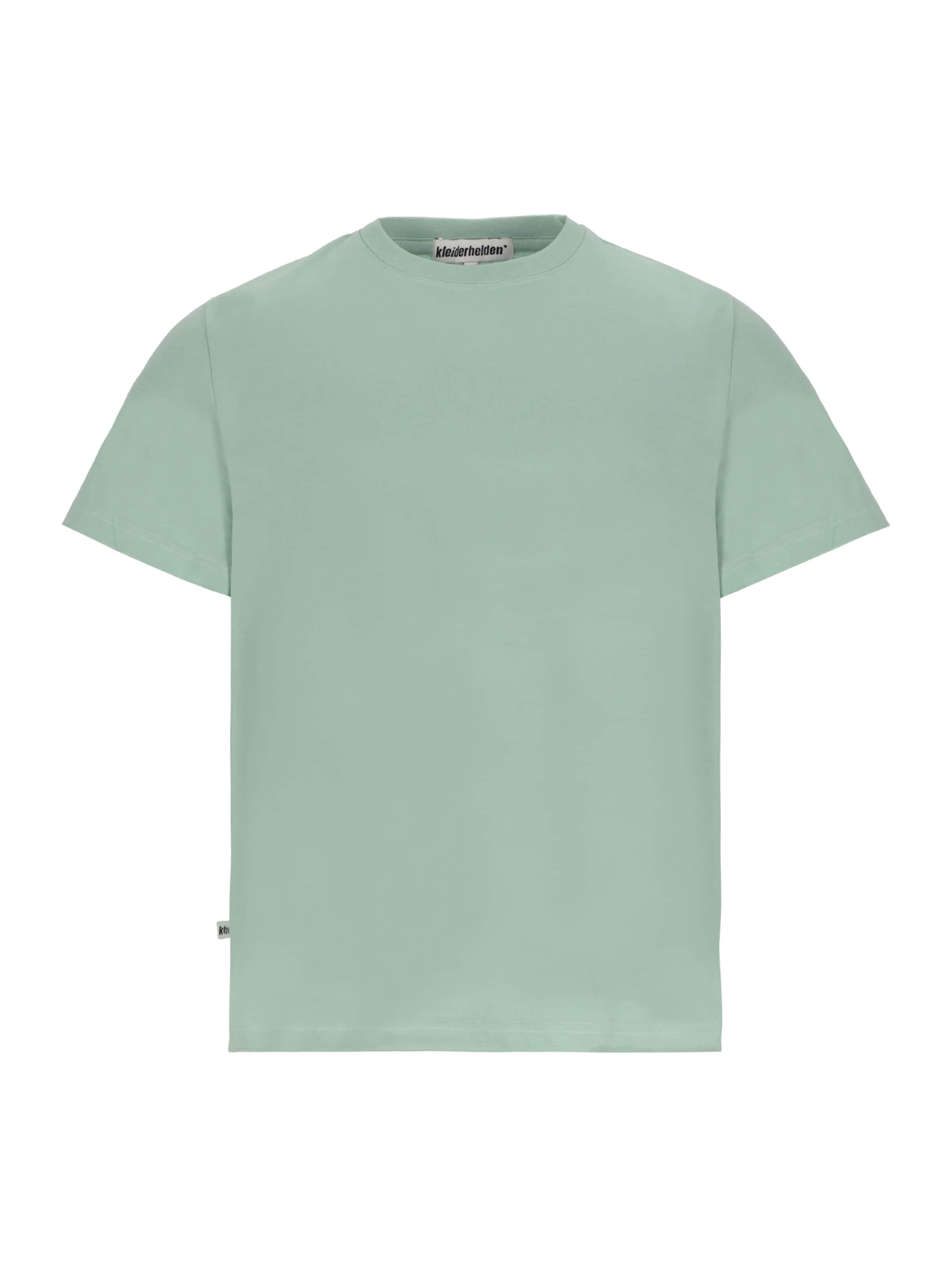 kleiderhelden Shirt 'kheTee Unisex "Niceness" (backprint), boxy fit, made from regenerative cotton' in Green: front