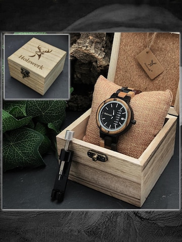 Holzwerk - Reloj analógico 'TEUTONIA' en negro