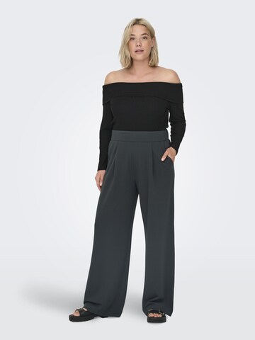 ONLY Carmakoma Wide leg Bandplooibroek in Grijs