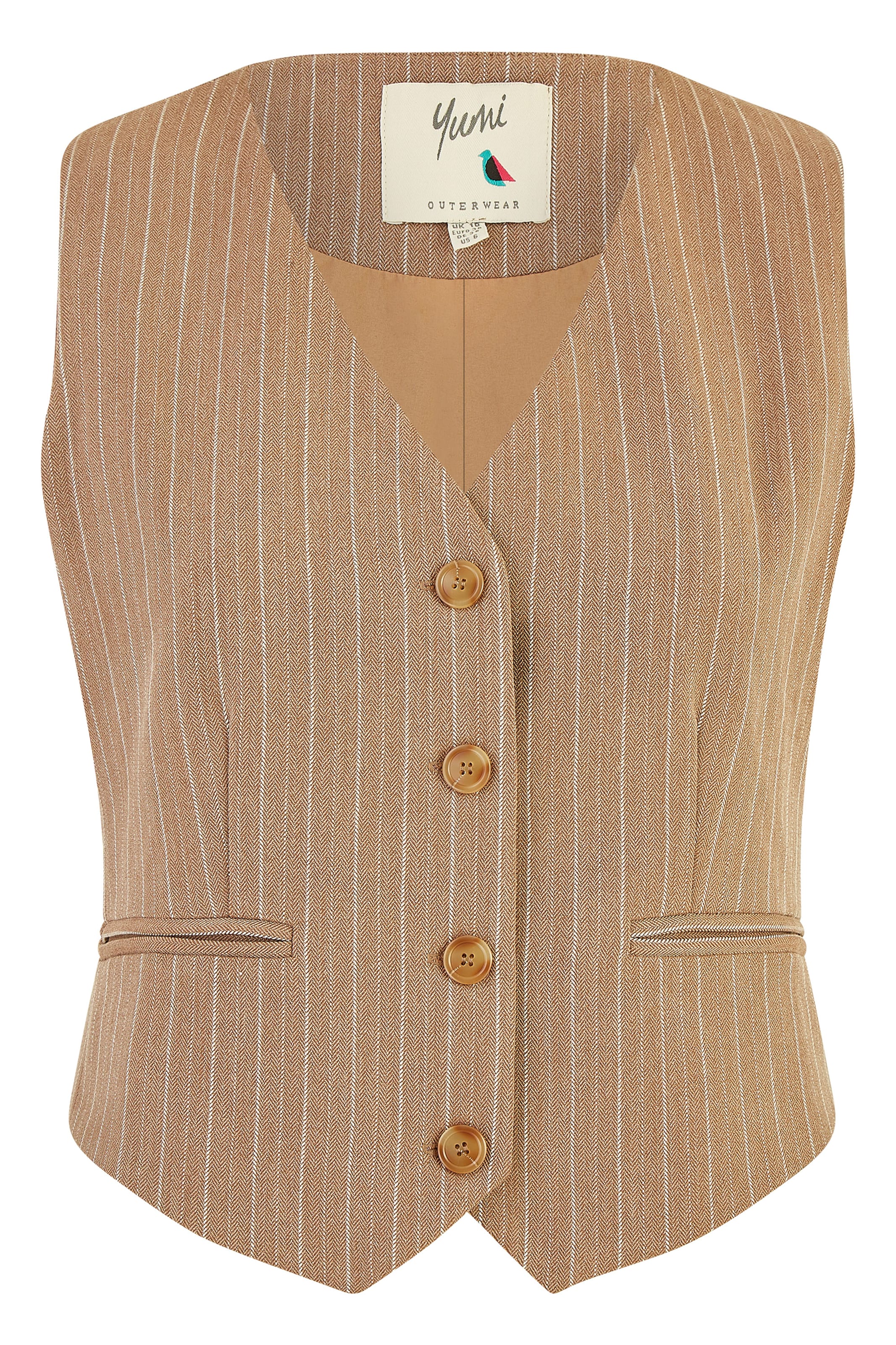 Yumi Anzugweste in Braun: Vorderseite