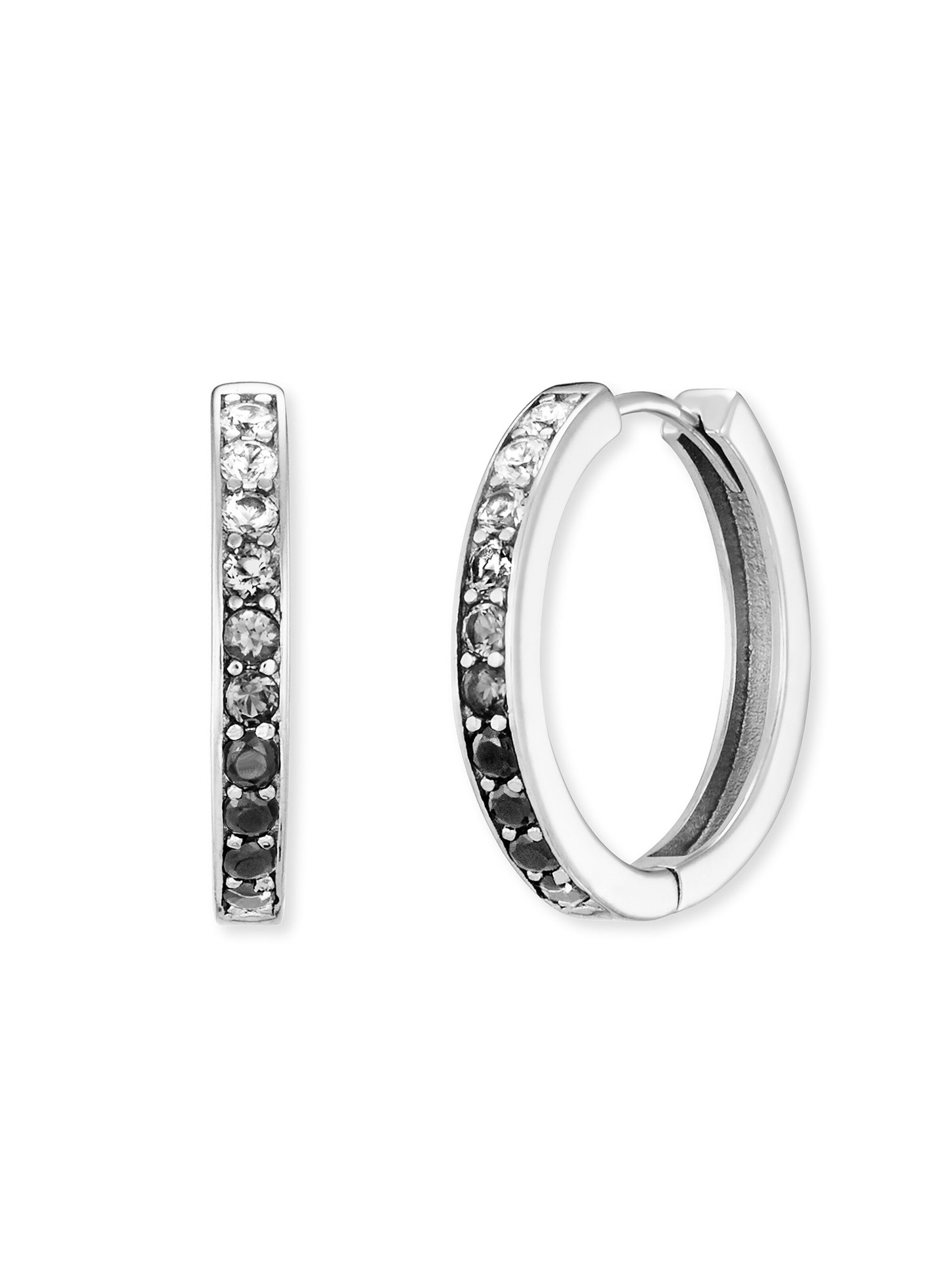 Engelsrufer Ohrringe in Schwarz: Vorderseite