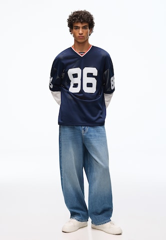 Bershka Barrel Jeans i blå