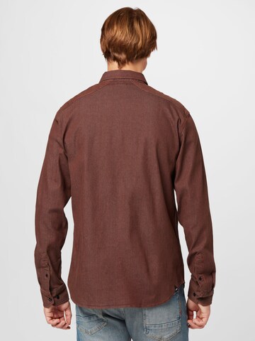DENHAM Regular fit Overhemd 'WELDER' in Bruin
