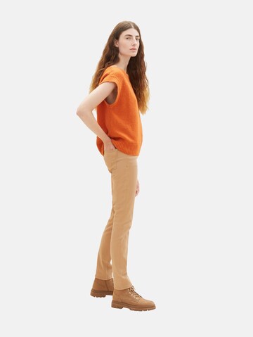 Skinny Pantalon 'Alexa' TOM TAILOR en marron