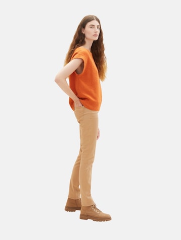 Skinny Pantalon 'Alexa' TOM TAILOR en marron
