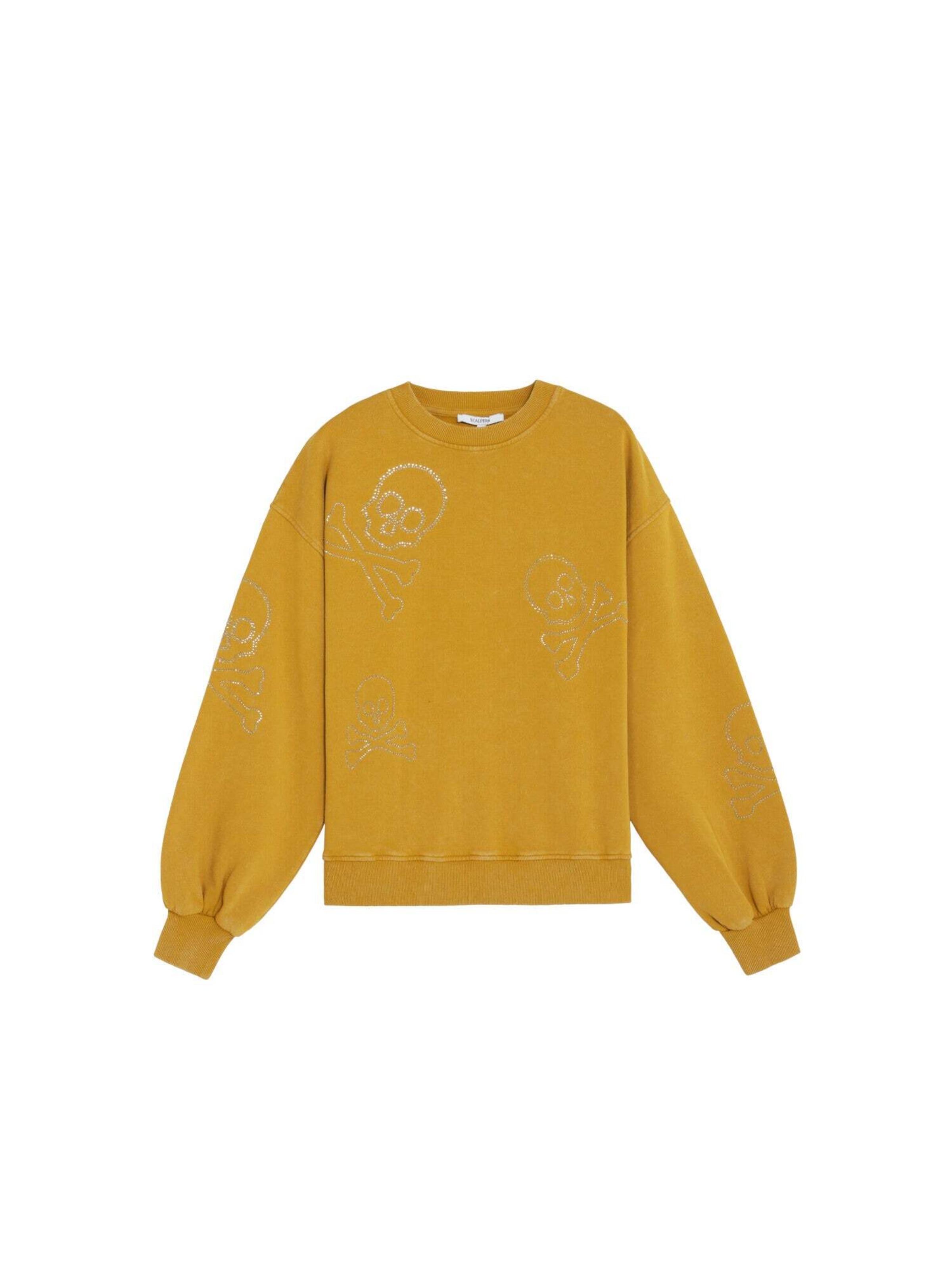 Sweat-shirt Scalpers en jaune : devant