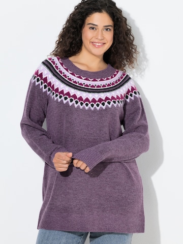 Pull-over Ulla Popken en violet : devant