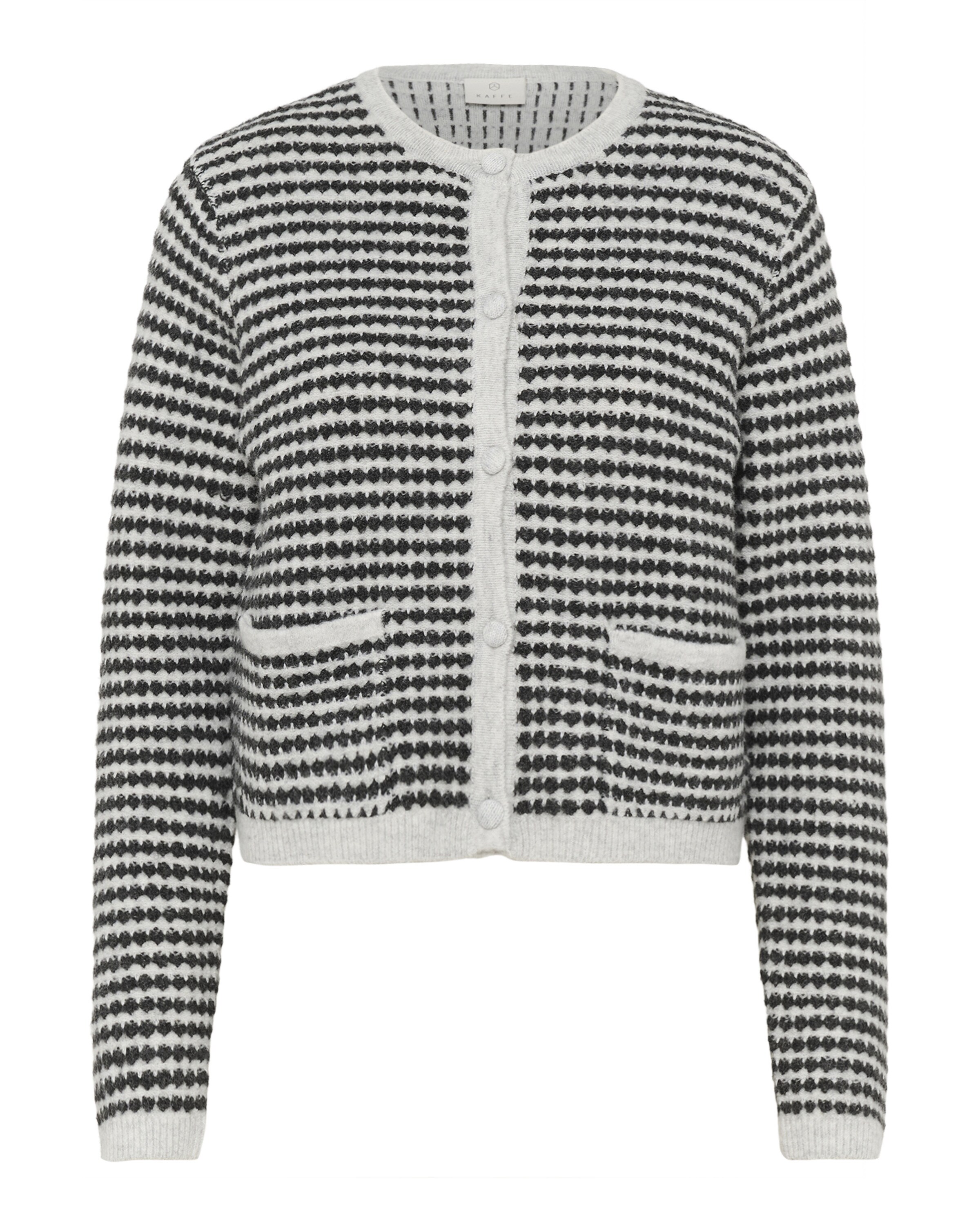 Kaffe Strickjacke 'Ellery' in Grau: Vorderseite