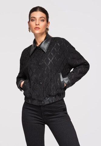 Ombre Tussenjas in Zwart: voorkant