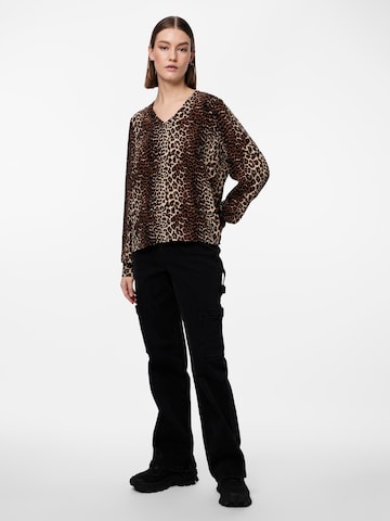 PIECES Blouse 'MELLISA' in Bruin