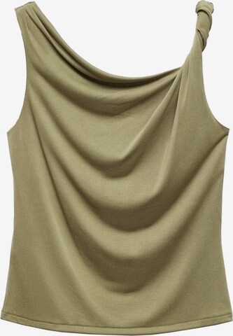 MANGO Blouse 'CUPE' in Groen: voorkant