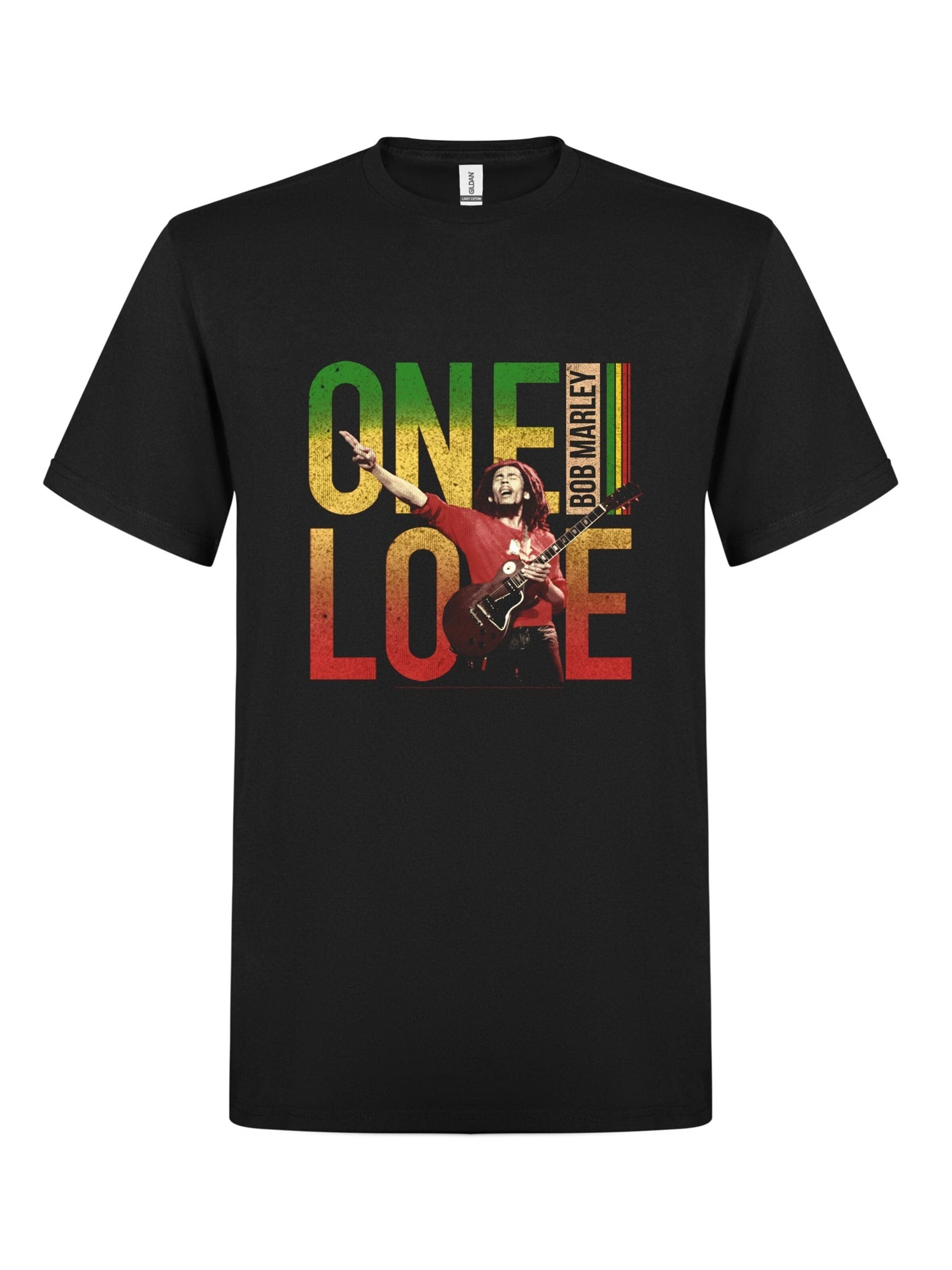 Bob Marley Shirt 'Bob Marley One LoveT-Shirt' in Black: front
