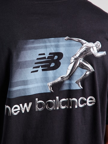 juoda new balance Marškinėliai 'Chrome Runner'
