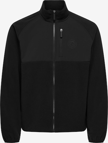 Only & Sons Fleecejacke 'ONSChuck' in Schwarz: Vorderseite