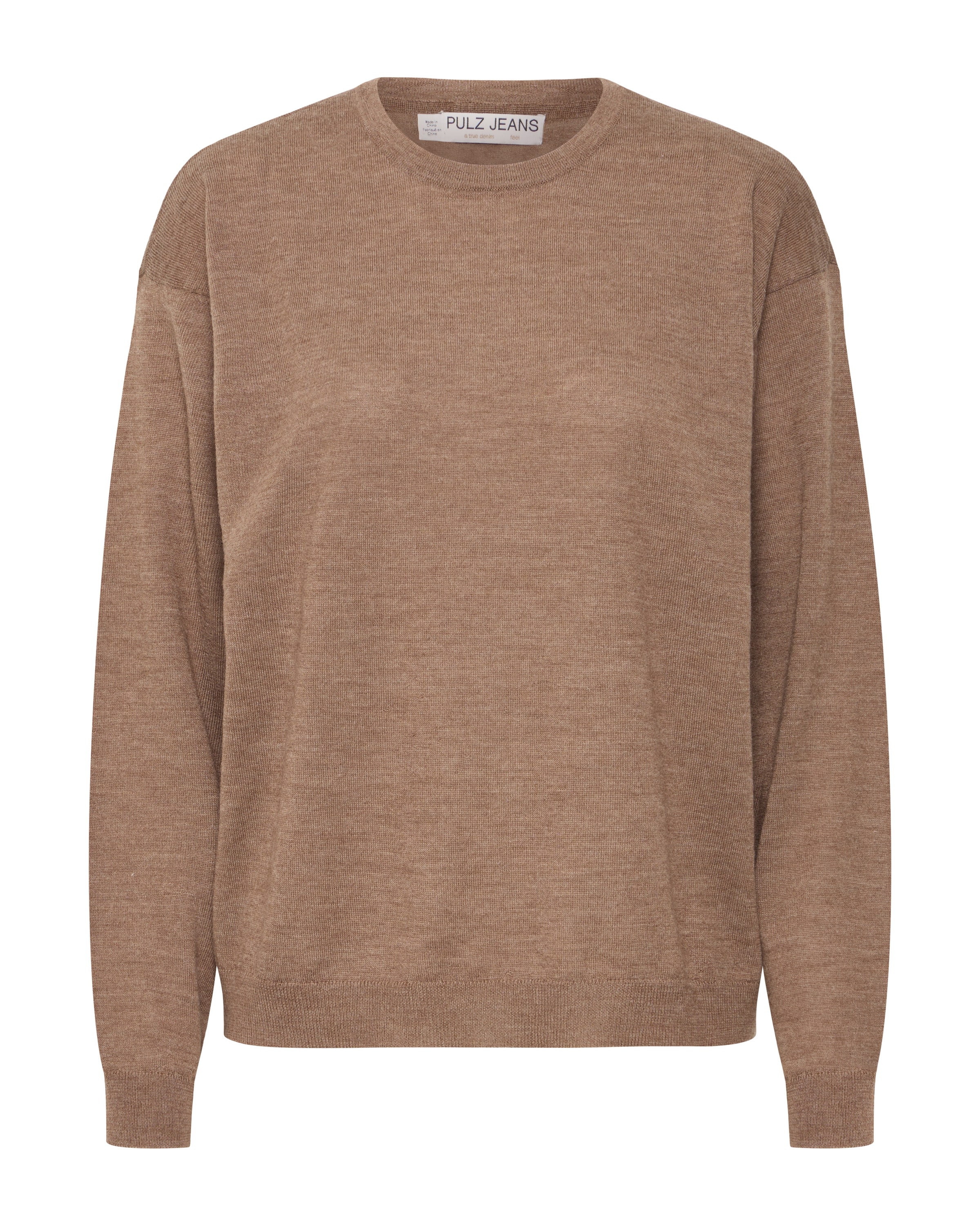 Pull-over 'PZSadie' PULZ Jeans en marron : devant