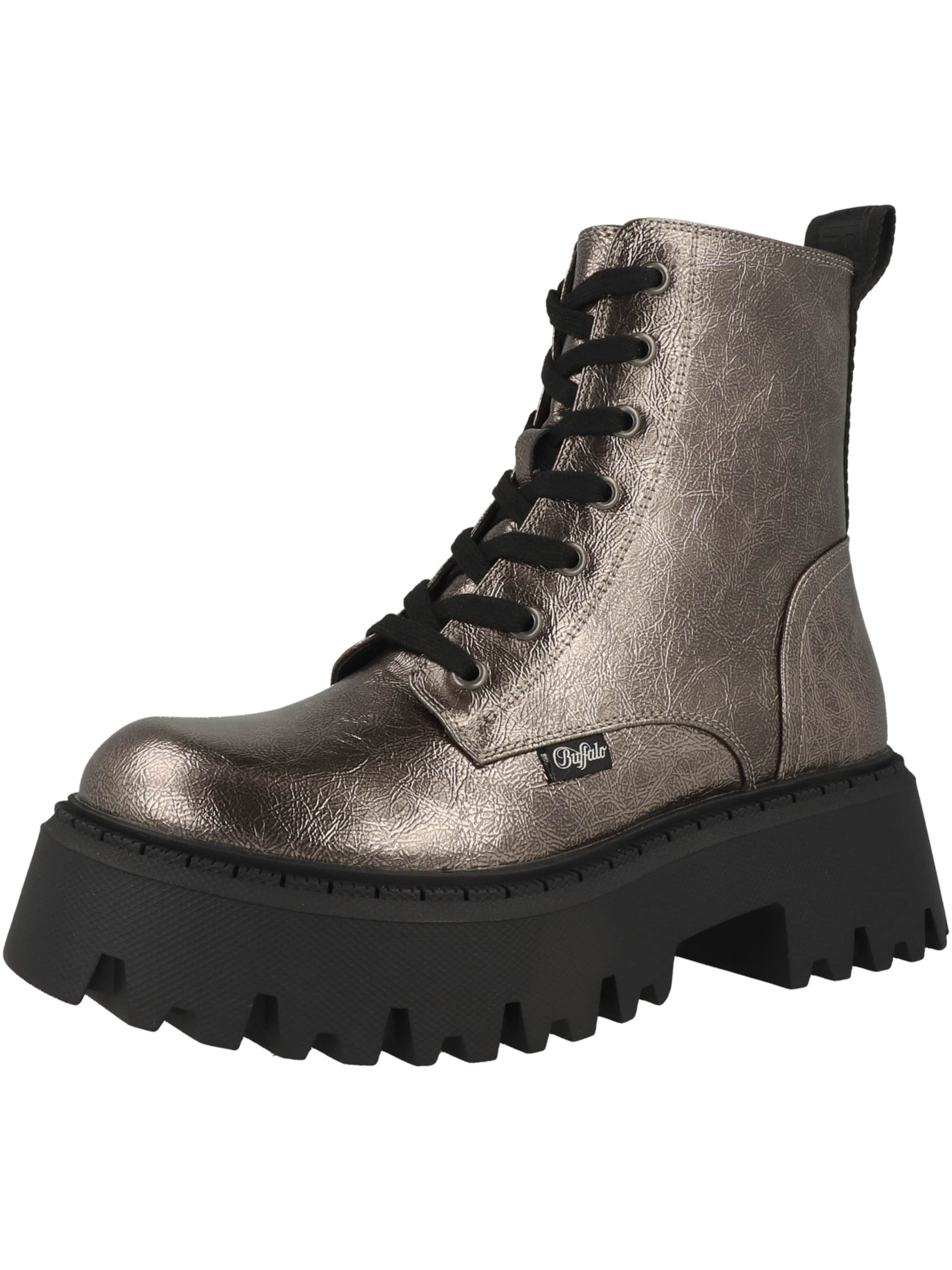 Bottines à lacets 'Aspen' BUFFALO en argent : devant