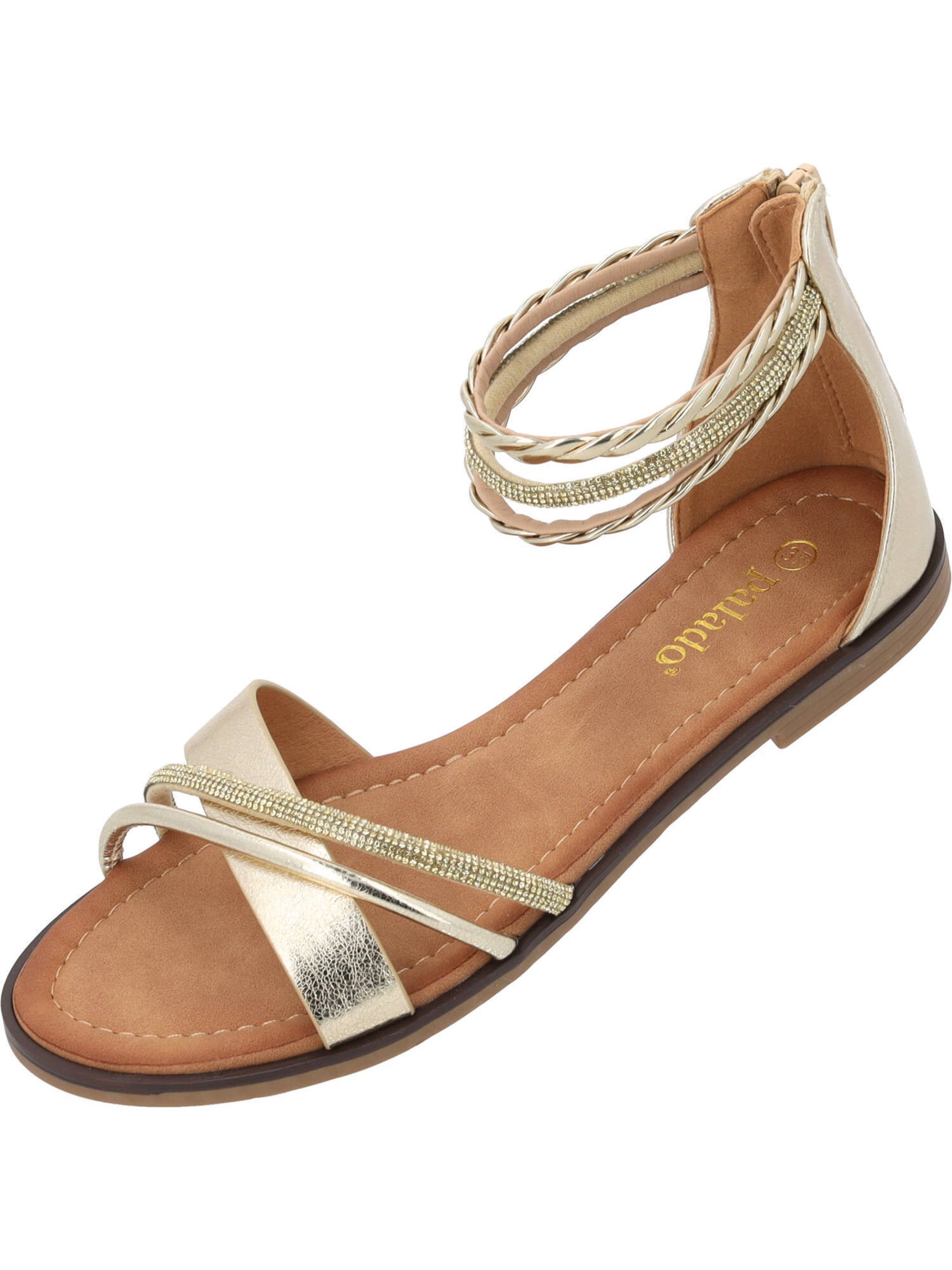 Palado Sandale 'Chritina' in Gold: Vorderseite