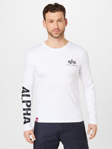 ALPHA INDUSTRIES Shirt in Weiß: predná strana