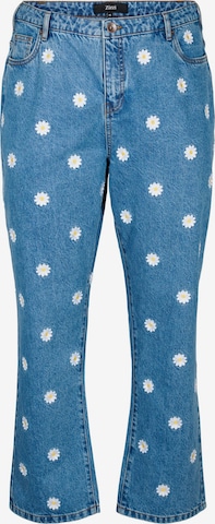 Zizzi Flared Jeans 'GEMMA' in Blue: front