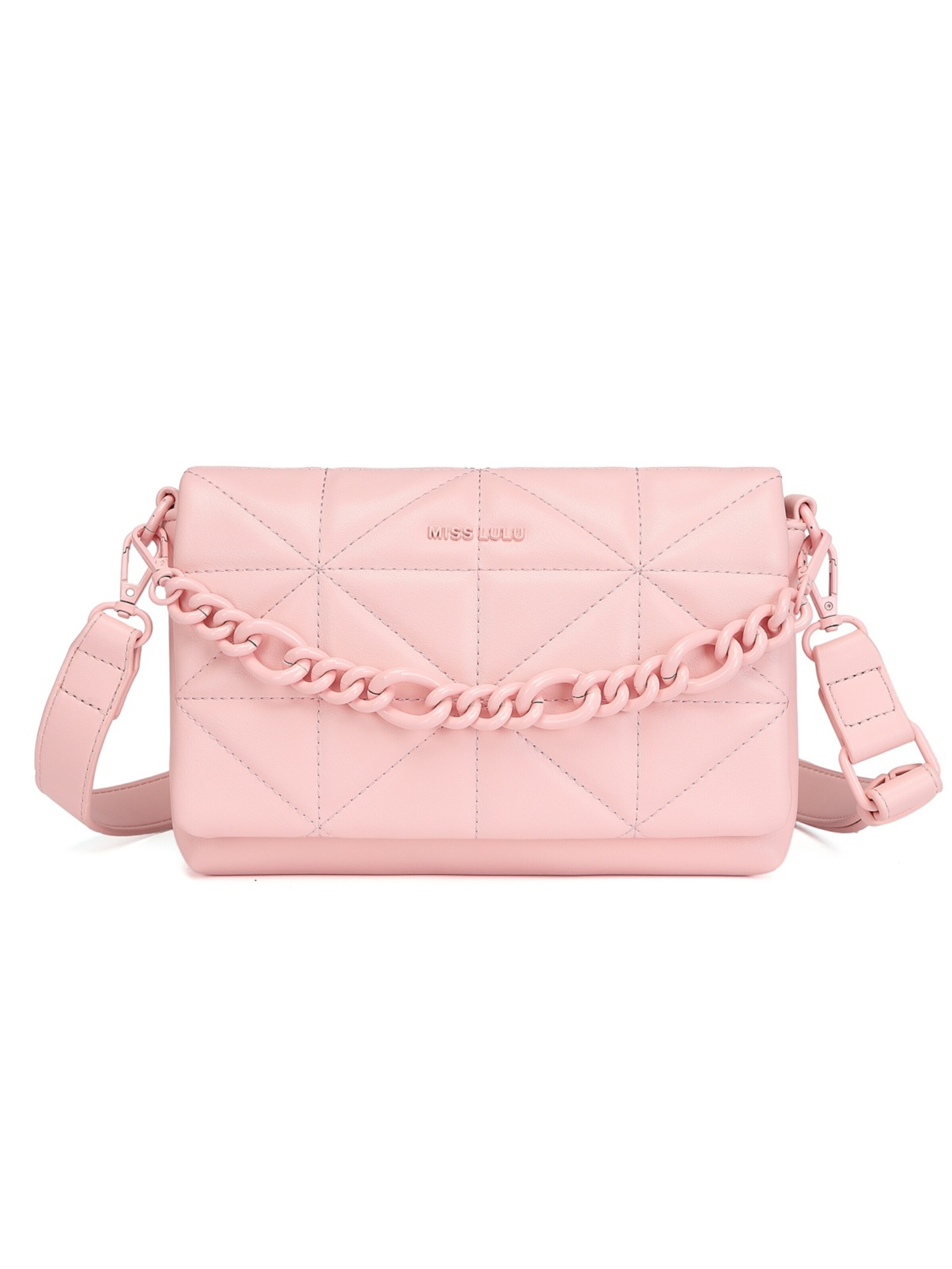 Miss Lulu Shoulder Bag in Pink: front