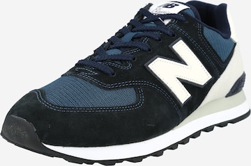 new balance حذاء رياضي بلا رقبة '574' بلون أزرق: الأمام