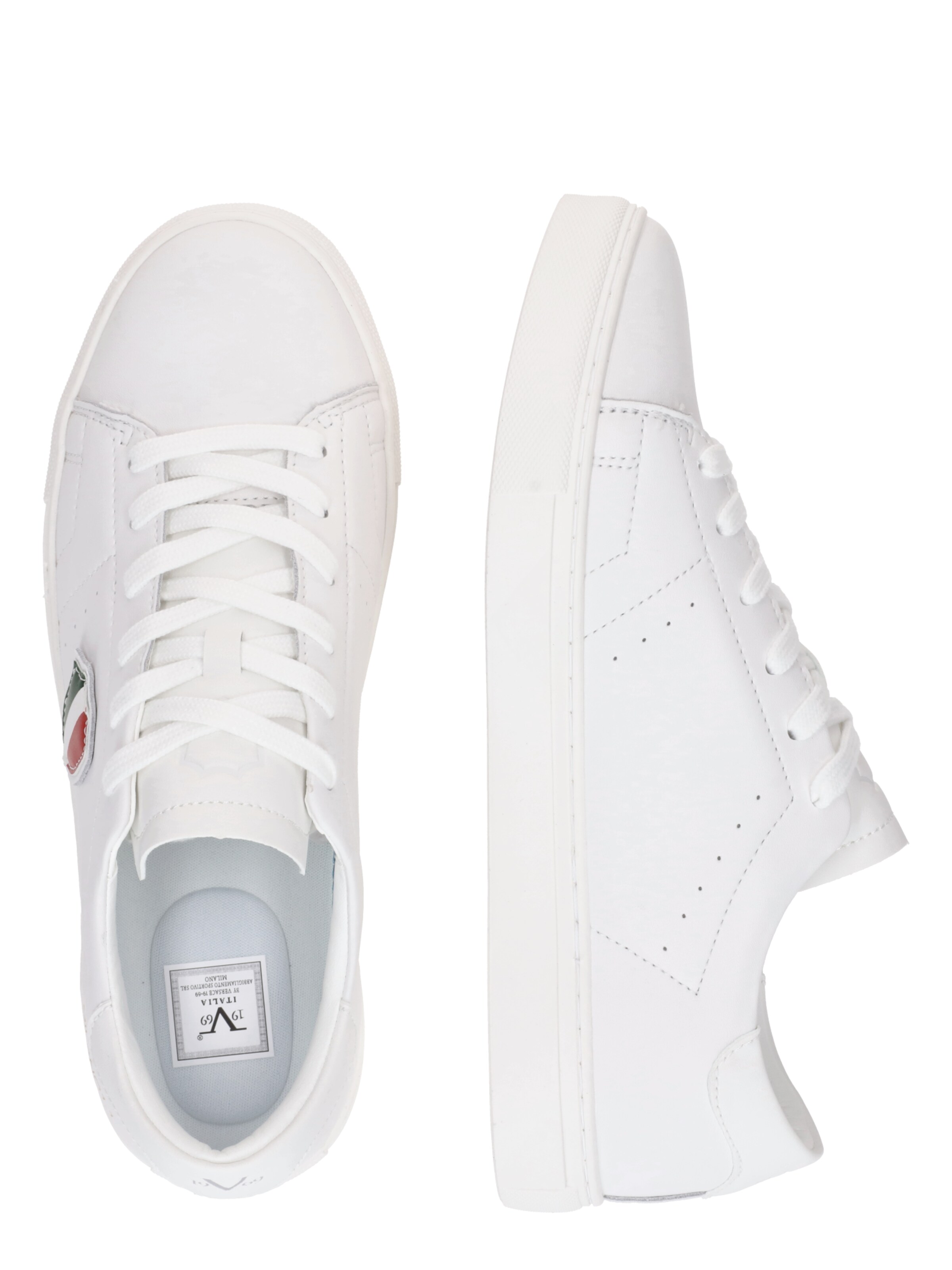 Baskets basses 'RIKO' 19V69 ITALIA en blanc : sur le côté