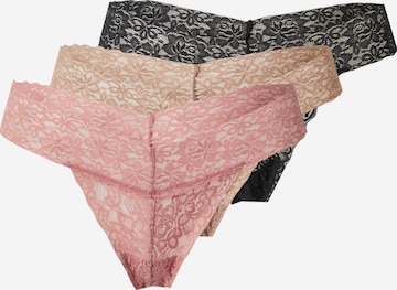 NLY by Nelly - Tanga 'What I Like' en beige: frente