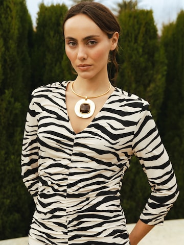 Crās - Vestido ' Petreacras ' em branco